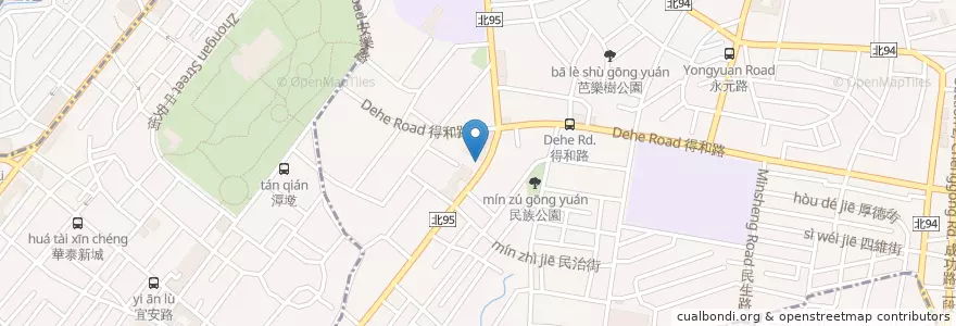 Mapa de ubicacion de 漢堡王 永和店 en 台湾, 新北市, 永和区.