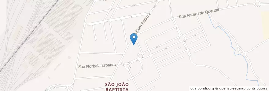 Mapa de ubicacion de São João Baptista en Portogallo, Santarém, Centro, Médio Tejo, Entroncamento, São João Baptista.