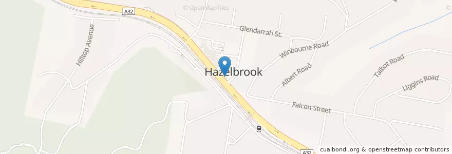 Mapa de ubicacion de Hazelbrook Kebab en Australia, Nueva Gales Del Sur, Sydney, Blue Mountains City Council.