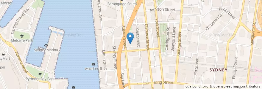 Mapa de ubicacion de Cultivate en Australie, Nouvelle Galles Du Sud, Council Of The City Of Sydney, Sydney.