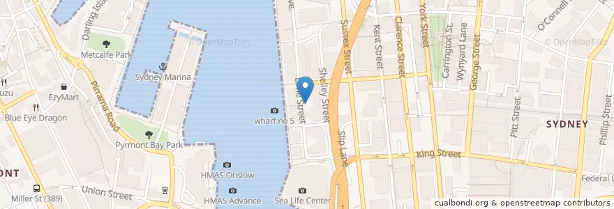 Mapa de ubicacion de Subway en Australia, New South Wales, Sydney.