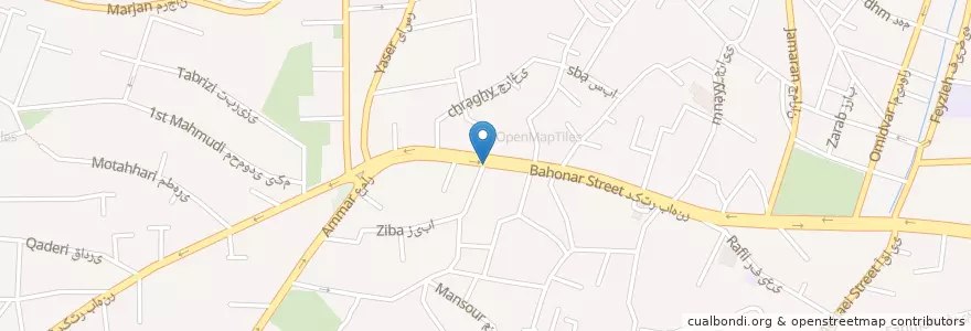 Mapa de ubicacion de باجه فروشگاه دایاخانه و آشپزخانه en Irán, Teherán, شهرستان شمیرانات, Teherán, بخش رودبار قصران.