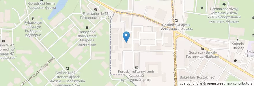 Mapa de ubicacion de У ВДНХ en Russia, Central Federal District, Moscow, North-Eastern Administrative Okrug, Ostankinsky District, Rostokino District.