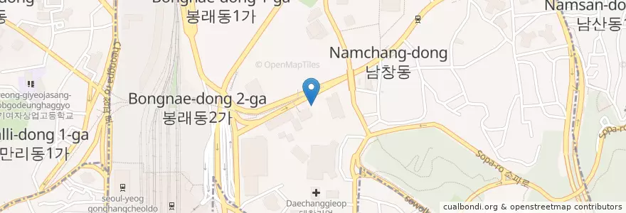 Mapa de ubicacion de Starbucks en کره جنوبی, سئول, 중구.