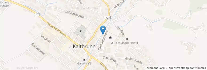 Mapa de ubicacion de Kulturzentrum Dröschi en Schweiz/Suisse/Svizzera/Svizra, Sankt Gallen, Wahlkreis See-Gaster, Kaltbrunn.