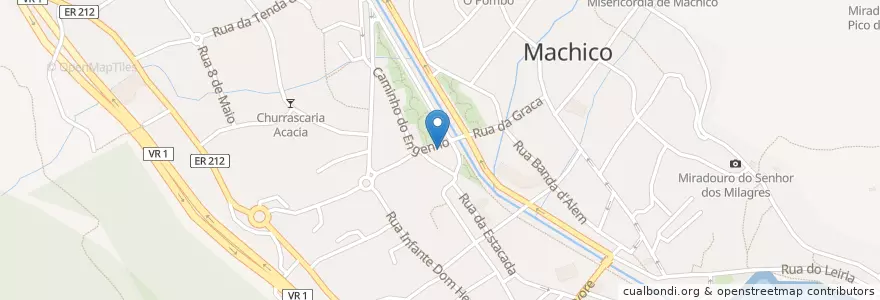 Mapa de ubicacion de Estação Snack Bar en ポルトガル, Machico, Machico.