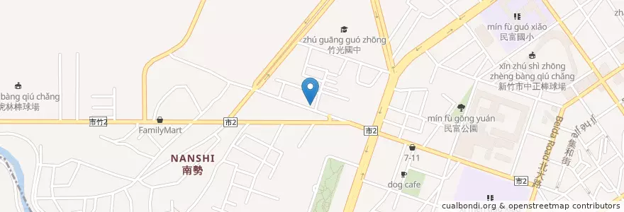 Mapa de ubicacion de 王記麵店 en تايوان, مقاطعة تايوان, سين شو, 北區.
