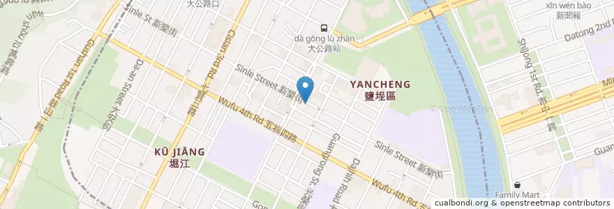 Mapa de ubicacion de 呆呆滷味 en Taiwan, Kaohsiung, 鹽埕區.
