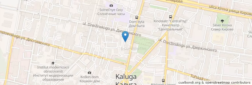 Mapa de ubicacion de Булка en 러시아, Центральный Федеральный Округ, Калужская Область, Городской Округ Калуга.
