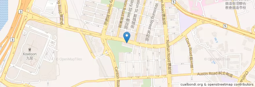 Mapa de ubicacion de 懿和堂 en China, Guangdong, Hong Kong, Kowloon, Wilayah Baru, 油尖旺區 Yau Tsim Mong District.