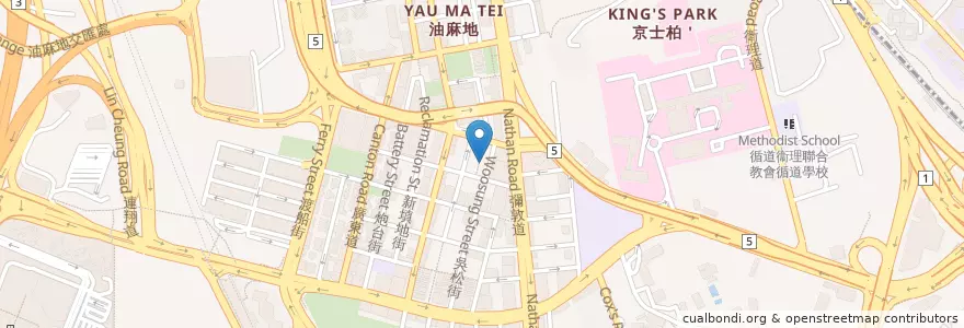 Mapa de ubicacion de 愛甜心甜品 Loving Desserts en Китай, Гуандун, Гонконг, Цзюлун, Новые Территории, 油尖旺區 Yau Tsim Mong District.