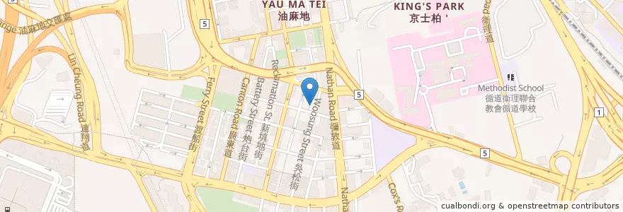 Mapa de ubicacion de 登興大藥房 Dun Hing Dispensary en 중국, 광둥성, 홍콩, 가우룽, 신제, 油尖旺區 Yau Tsim Mong District.