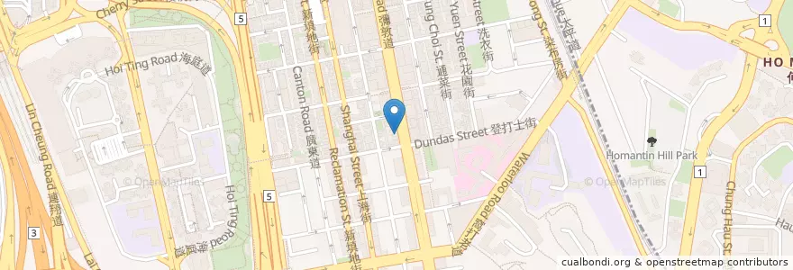 Mapa de ubicacion de 屈臣氏 Watsons en China, Cantão, Hong Kong, Kowloon, Novos Territórios, 油尖旺區 Yau Tsim Mong District.