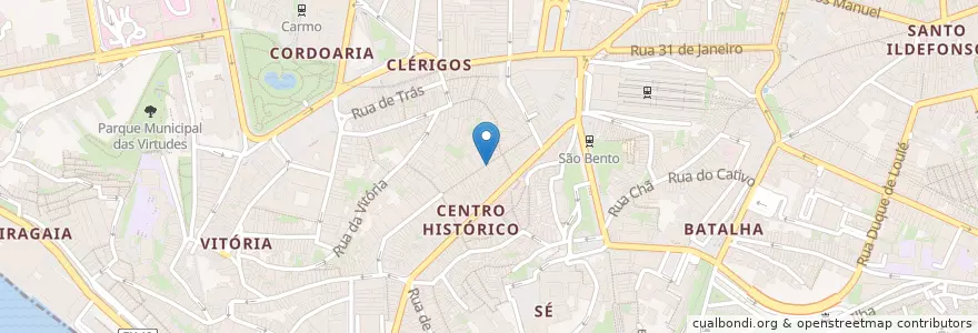 Mapa de ubicacion de Bicafé en 葡萄牙, 北部大區, Área Metropolitana Do Porto, Porto, Porto, Cedofeita, Santo Ildefonso, Sé, Miragaia, São Nicolau E Vitória.