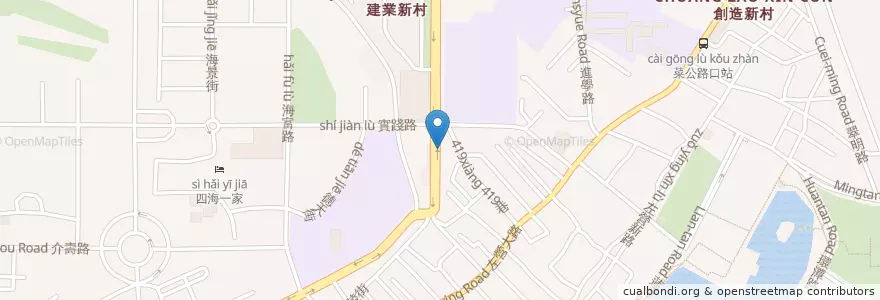 Mapa de ubicacion de U.KI蔥肉餡餅 en 타이완, 가오슝시, 쭤잉구.