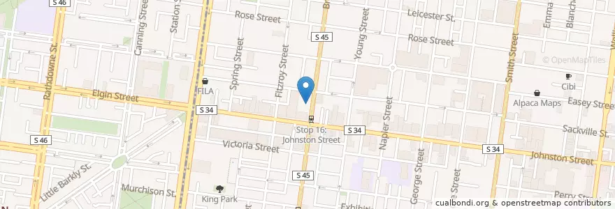 Mapa de ubicacion de Souvlaki King en Australia, Victoria, City Of Yarra.