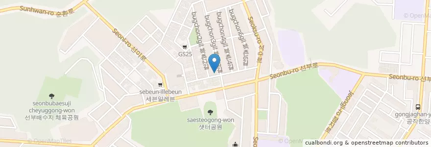 Mapa de ubicacion de 쿨PC en 대한민국, 경기도, 안산시, 단원구.
