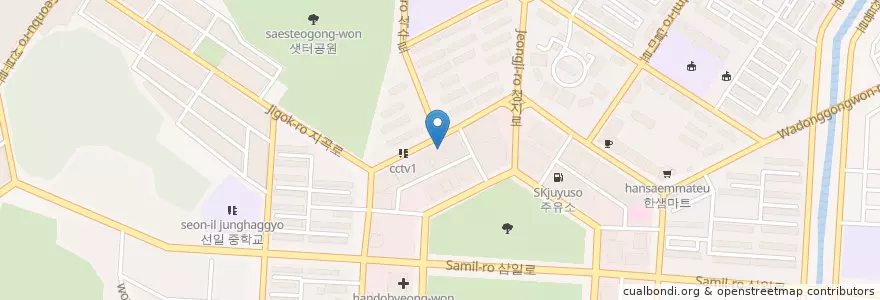 Mapa de ubicacion de 피닉스PC방 en 대한민국, 경기도, 안산시, 단원구.