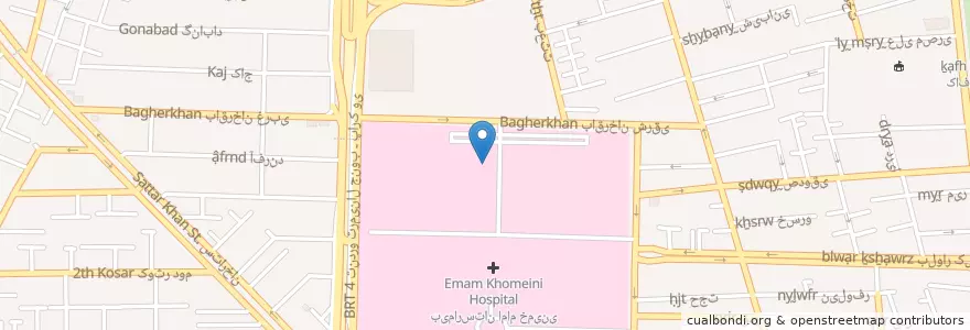 Mapa de ubicacion de داروخانه بیمارستان en Iran, Téhéran, شهرستان تهران, Téhéran, بخش مرکزی شهرستان تهران.