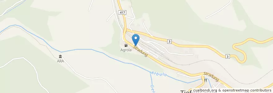 Mapa de ubicacion de Bistro Casti en Suiza, Grisones, Albula, Albula/Alvra.