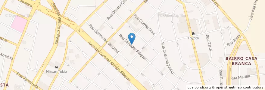 Mapa de ubicacion de Centro de Referência Especializado de Assistência Social II en 브라질, 남동지방, 상파울루, Região Geográfica Intermediária De São Paulo, Região Metropolitana De São Paulo, Região Imediata De São Paulo, Santo André.