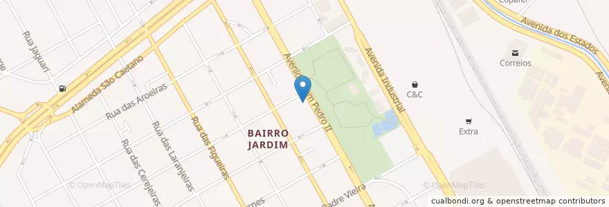Mapa de ubicacion de Bradesco en ブラジル, 南東部地域, サンパウロ, Região Geográfica Intermediária De São Paulo, Região Metropolitana De São Paulo, Região Imediata De São Paulo, Santo André.