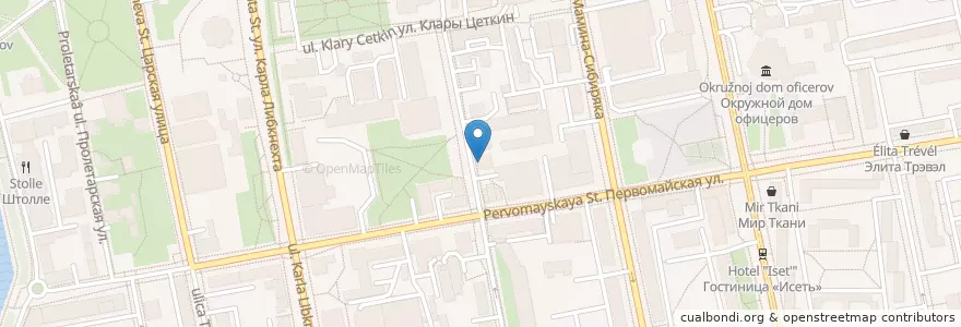 Mapa de ubicacion de XXXX en Rússia, Уральский Федеральный Округ, Свердловская Область, Городской Округ Екатеринбург.