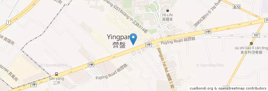 Mapa de ubicacion de スターバックス en 台湾, 新北市, 新荘区.