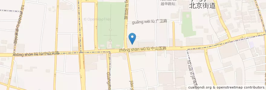 Mapa de ubicacion de 飞扬影城北京路店 en China, Guangdong, 广州市, 越秀区, 北京街道.