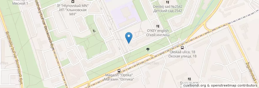 Mapa de ubicacion de Мособлбанк en Rússia, Distrito Federal Central, Москва, Юго-Восточный Административный Округ, Рязанский Район.