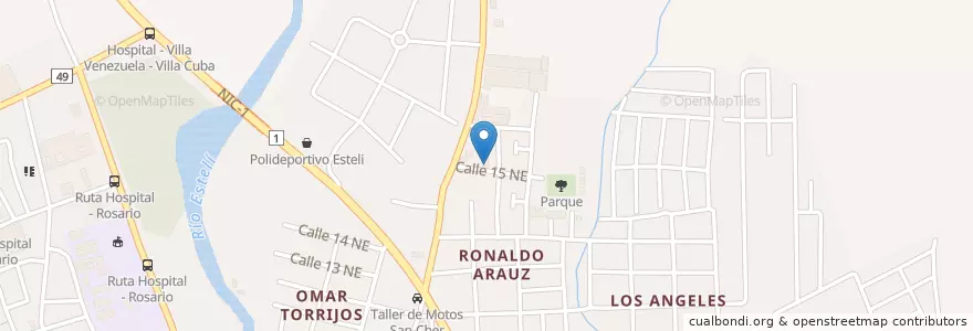 Mapa de ubicacion de Centro de Salud Ronaldo Arauz en Nikaragua, Estelí, Estelí (Municipio), Estelí.
