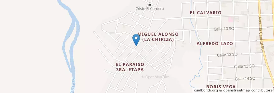 Mapa de ubicacion de El Ciber en 尼加拉瓜, Estelí, Estelí (Municipio), Estelí.