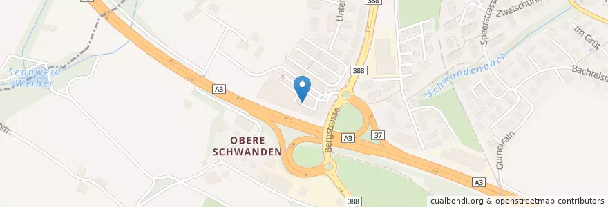Mapa de ubicacion de Waschboxen en 瑞士, 蘇黎世, Bezirk Horgen, Richterswil.