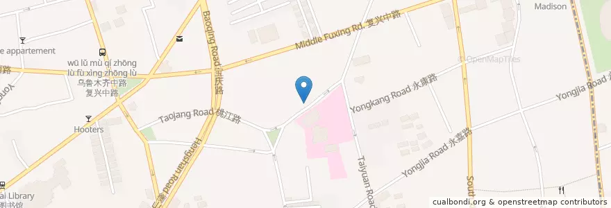Mapa de ubicacion de 星巴克 en 中国, 上海市, 徐汇区.