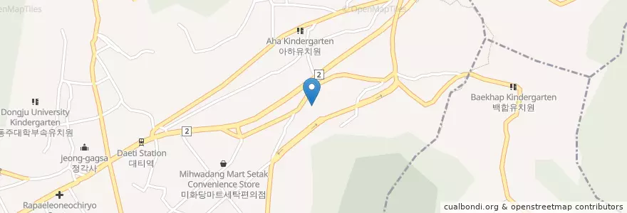 Mapa de ubicacion de 괴정남교회 en Zuid-Korea, Busan, 사하구, 서구.