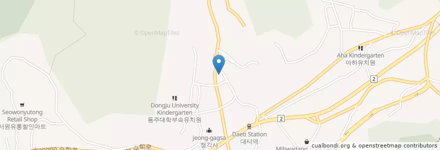 Mapa de ubicacion de 괴정교회 en Südkorea, Busan, Saha-Gu, Goejeong-Dong.