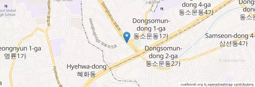 Mapa de ubicacion de Kimbap chicken bulgoghi en کره جنوبی, سئول, 성북구.