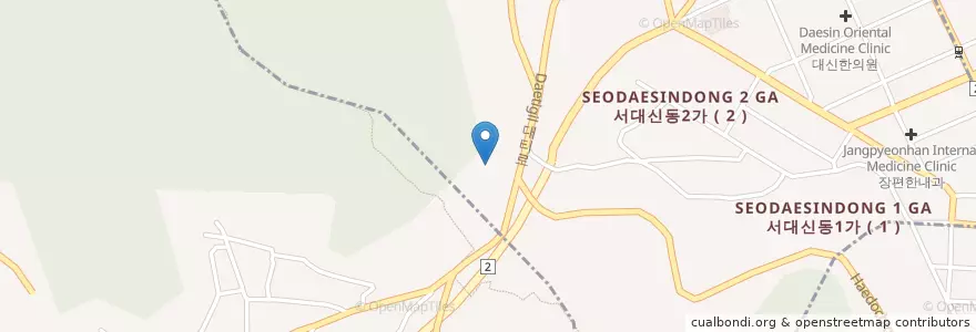 Mapa de ubicacion de 광명암 en 대한민국, 부산, 사하구, 서구.