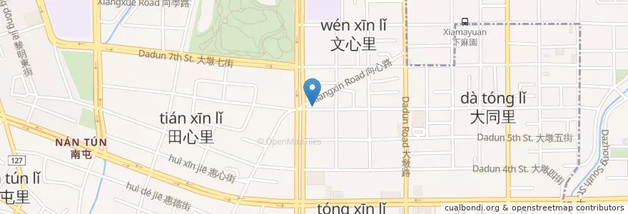 Mapa de ubicacion de 澄食便當 en 臺灣, 臺中市, 南屯區.