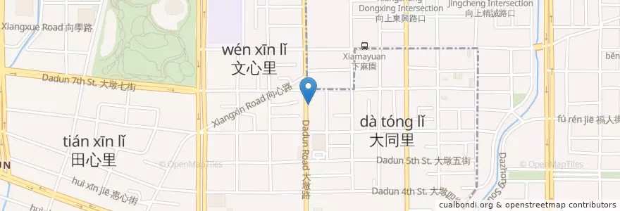 Mapa de ubicacion de 中興素食自助餐 en 타이완, 타이중 시, 난툰 구.