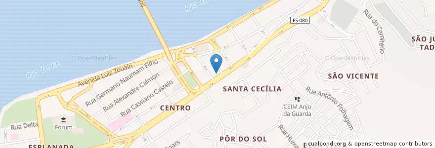 Mapa de ubicacion de Cine Gama de Colatina en ブラジル, 南東部地域, エスピリト サント, Região Geográfica Intermediária De Colatina, Microrregião Colatina, Colatina.