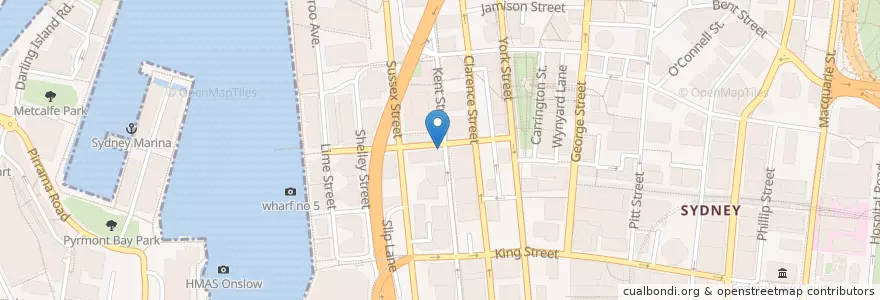 Mapa de ubicacion de Valencia Sandwich Bar en Australien, Neusüdwales, Council Of The City Of Sydney, Sydney.
