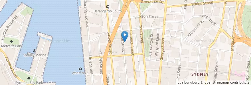 Mapa de ubicacion de La Lucha en Australia, New South Wales, Council Of The City Of Sydney, Sydney.