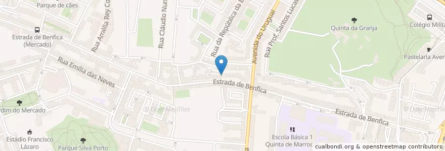 Mapa de ubicacion de Fim de seculo ll en Portugal, Área Metropolitana De Lisboa, Lisboa, Grande Lisboa, Lisboa, Benfica.