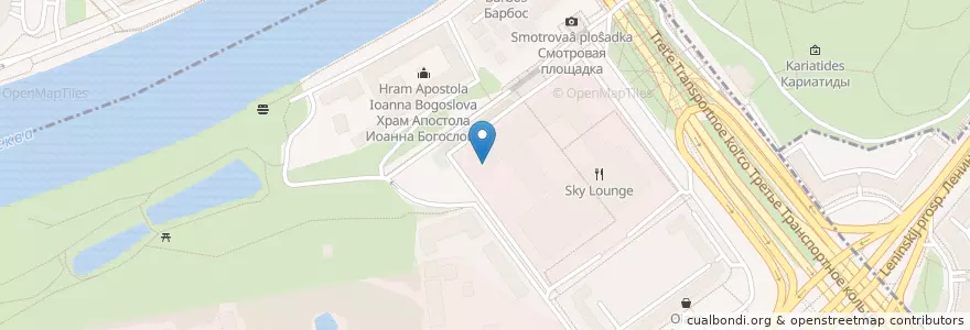 Mapa de ubicacion de Ящик РФФИ en Rusia, Центральный Федеральный Округ, Москва, Юго-Западный Административный Округ.
