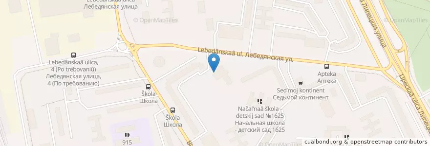 Mapa de ubicacion de Травмпункт en Rusia, Distrito Federal Central, Москва, Южный Административный Округ, Район Бирюлёво Восточное.