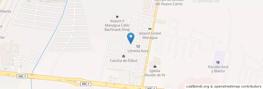 Mapa de ubicacion de Pupusas 100% Cuscatlecas en نيكاراجوا, Departamento De Managua, Managua (Municipio).