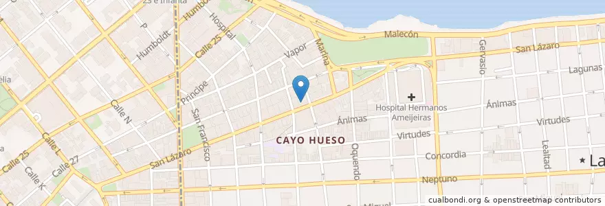 Mapa de ubicacion de Farmacia La Principal en Cuba, La Habana, Centro Habana.