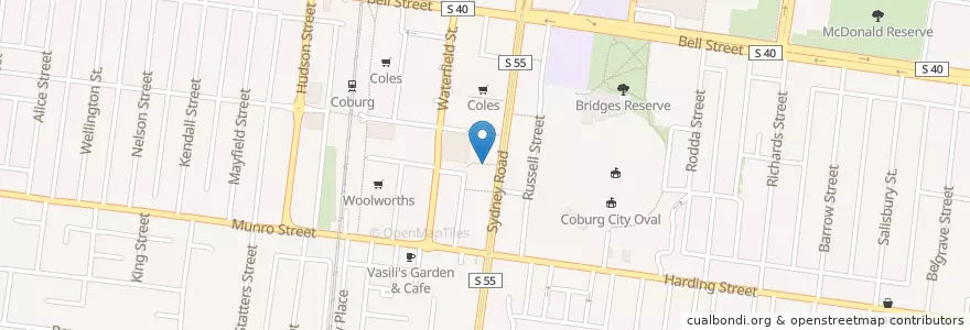 Mapa de ubicacion de DC ATM en Australia, Victoria, City Of Moreland.