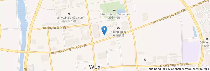 Mapa de ubicacion de KFC en چین, ووشی, 梁溪区(Liangxi).
